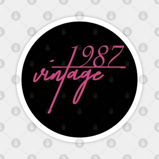 1987 Vintage. 33th Birthday Cool Gift Idea Magnet by FromHamburg